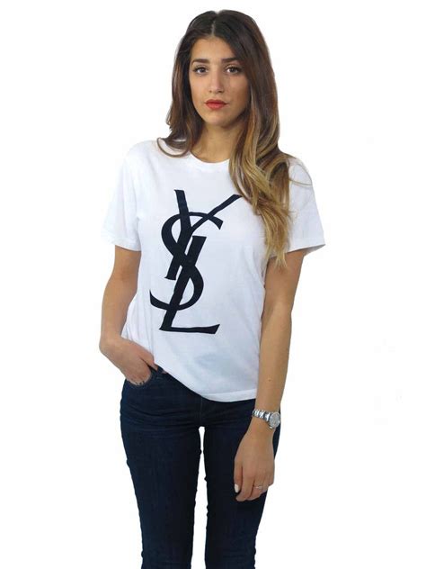 yves saint laurent signature t shirt|saint laurent t shirt women's.